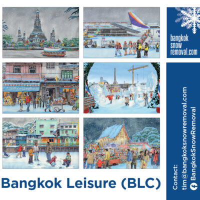 Bangkok Snow Removal Greeting Cards BLC