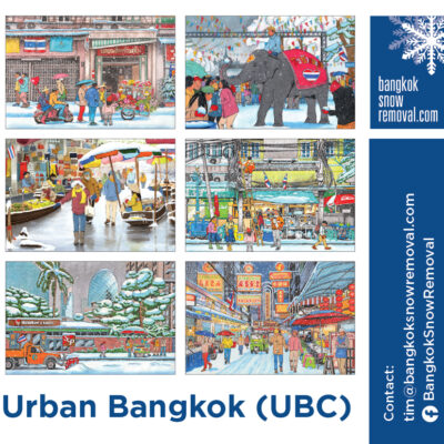 Bangkok Snow Remvoal Greeting Cards UBC