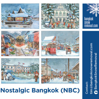 Bangkok Snow Removal Greeting Cards NBC